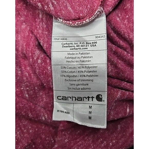 Carhartt Loose Fit T-Shirt, Sz Medium,  Maroon/Red/White - Picture 8 of 9